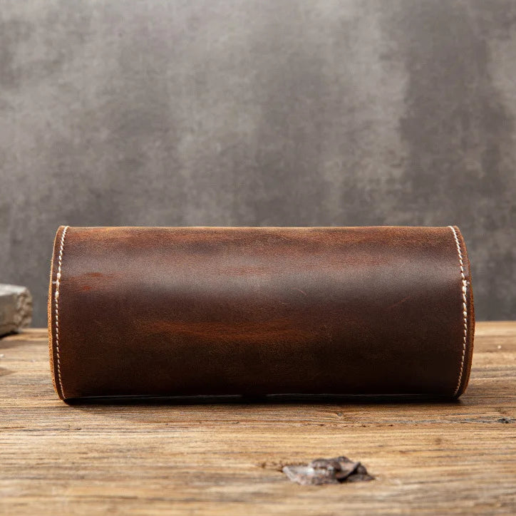 Coffret de rangement en cuir pour 3 montres, fermeture sécurisée et intérieur raffiné