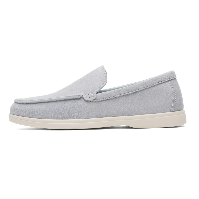 Mocassins en daim bleu clair pour homme, style élégant et décontracté