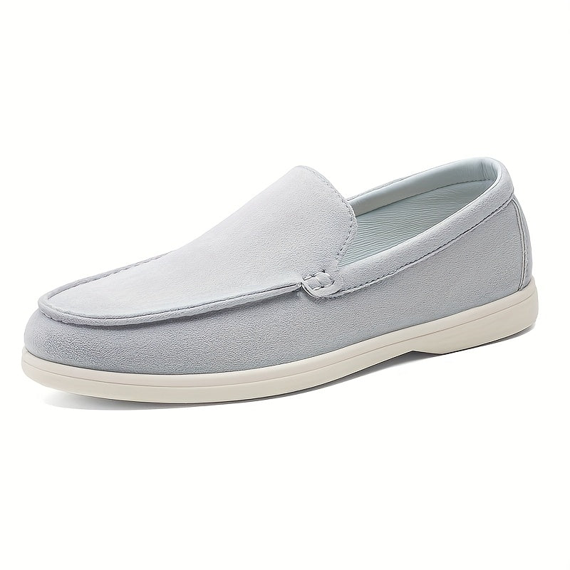 Mocassins en daim bleu clair pour homme, style élégant et décontracté