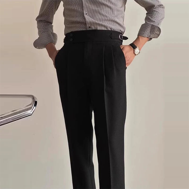 Style Old Money avec le pantalon Balmoral noir, silhouette noble et moderne