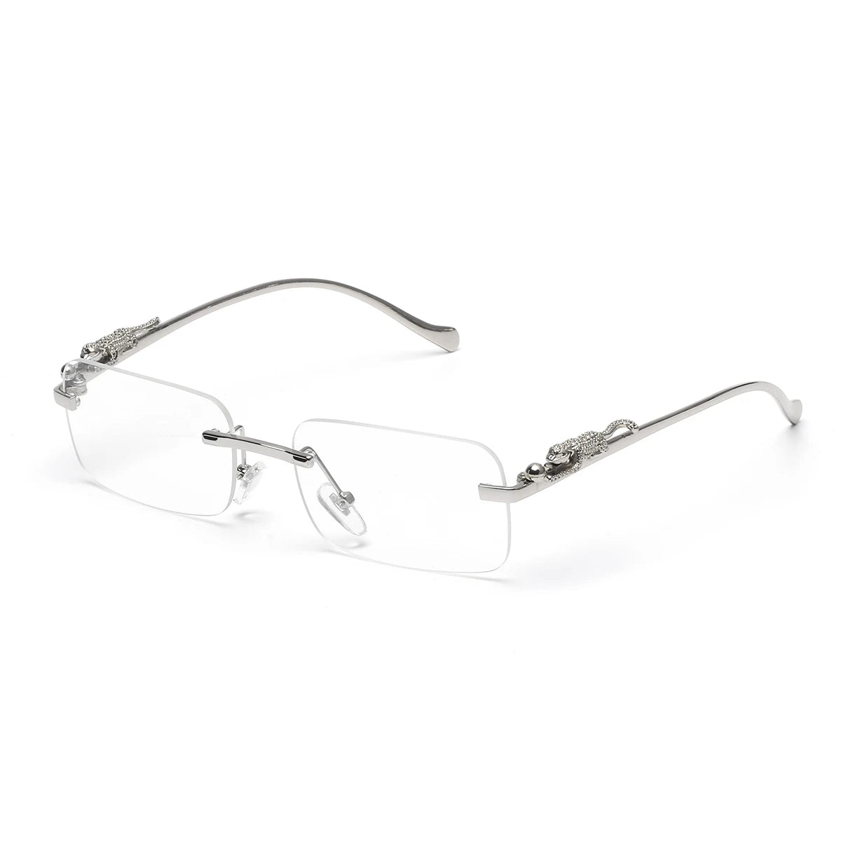 Lunettes SOLEMAR argentée, lunettes élégantes et monture en métal argentée, design élégant et moderne, Old Money Style