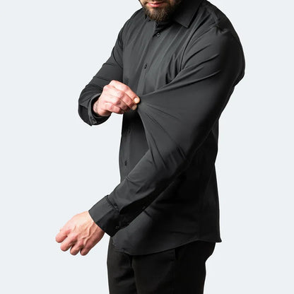 Gros plan sur la matière en polyester, nylon et élasthanne, offrant un toucher doux, une grande élasticité et une excellente respirabilité.