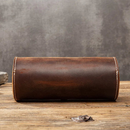 Coffret de rangement en cuir pour 3 montres, fermeture sécurisée et intérieur raffiné