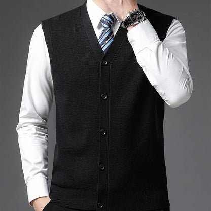 Gilet élégant pour homme GARETH en laine inspiré du style Old Money.