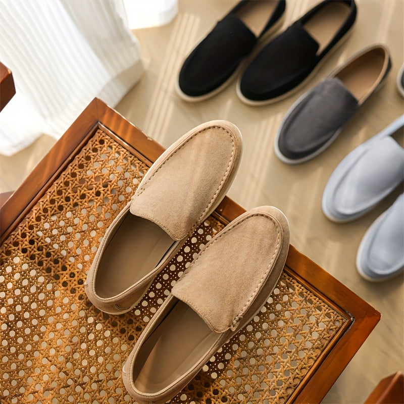 Mocassins homme, 4 coloris, en daim souple et élégant
