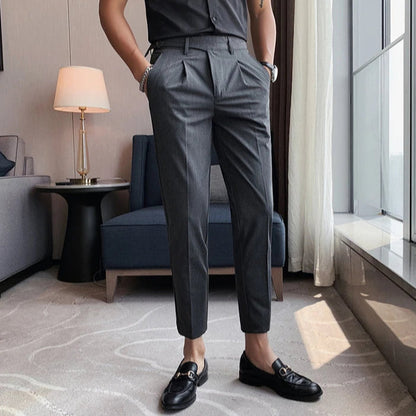 Pantalon gris habillé DRAYTOn et extensible, ceinture ajustable et confort optimal