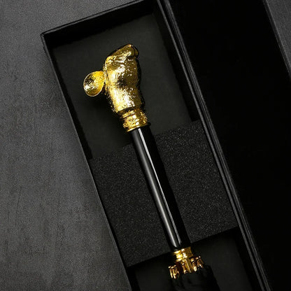 Parapluie de luxe avec sceptre à motif de rat, représentant le signe astrologique chinois. Design vintage, élégant et raffiné avec tête d’animal, disponible en poignée or.