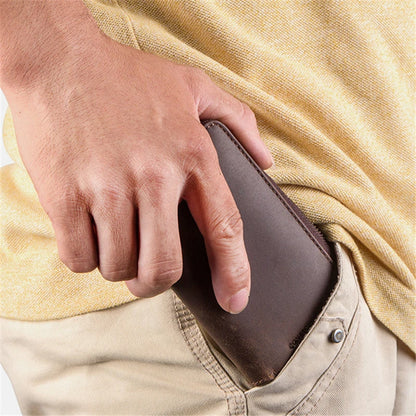 Boîte à montres en cuir marron rustique, portable, avec 2 compartiments et fermeture éclair pour une protection optimale
