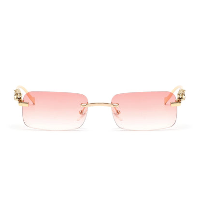 Lunettes SOLEMAR dorées, lunettes de soleil avec verres roses et monture légère en métal doré, protection UV et style moderne