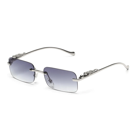 Lunettes de soleil SOLEMAR avec monture argentée et verres fumés, look élégant et protection UV400